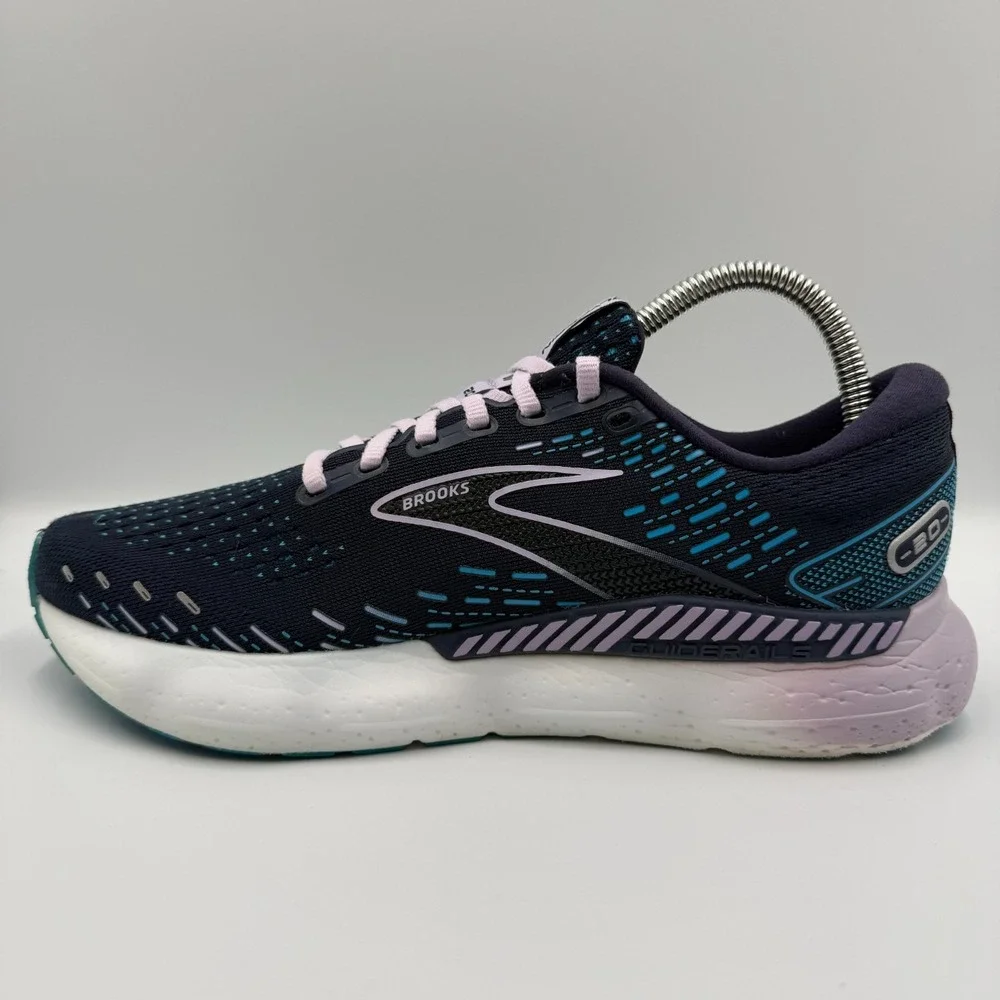 Brooks Glycerin GTS 20 Women's Size 9 B Blue Purple White Running Shoes Sneakers